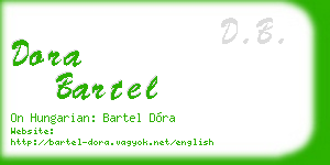 dora bartel business card